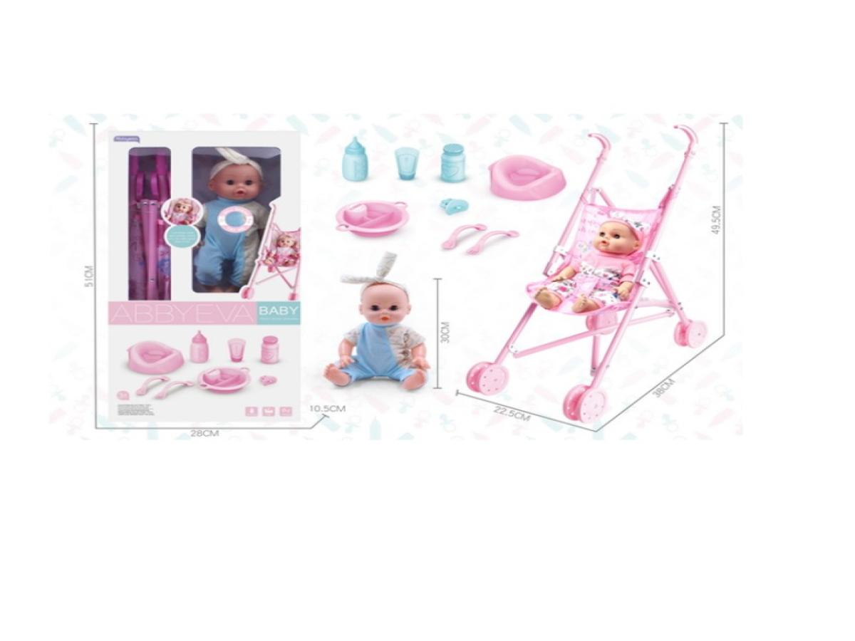 LOTE 207: MIX MUNECA CON COCHE Y ACCESORIOS + MUNECA FASHION