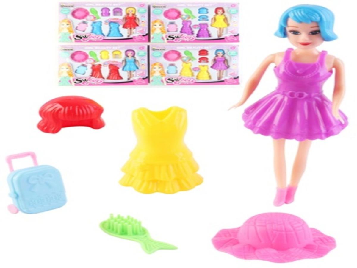 LOTE 208: MIX MUNECAS, BEBE CON ACCESORIOS