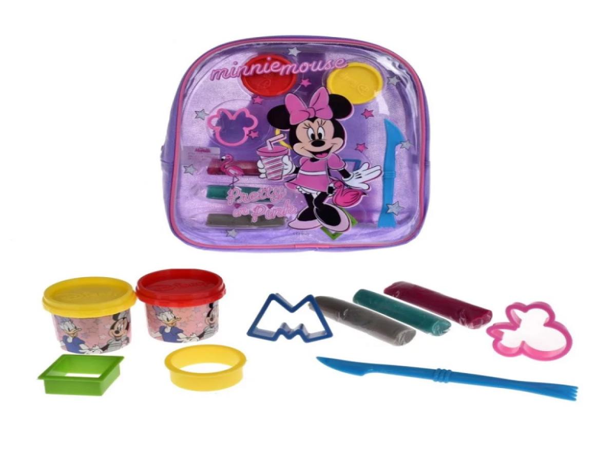 LOTE 053: DISNEY MINNIE SET DE MASAS Y MOCHILA CON ACCESORIO