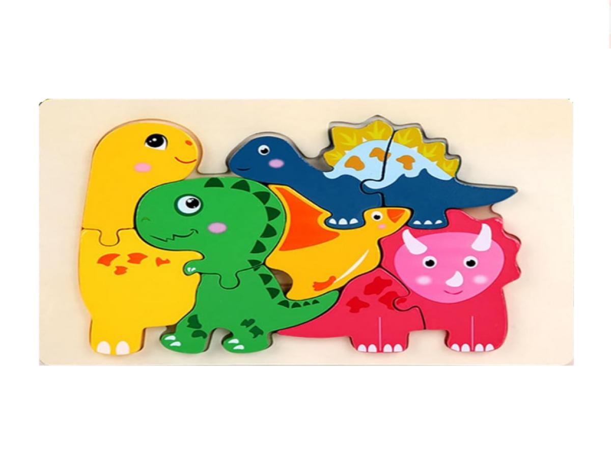 LOTE 086: JUEGO DE MADERA PUZZLE DE ENCAJE ANIMALES SURTIDOS