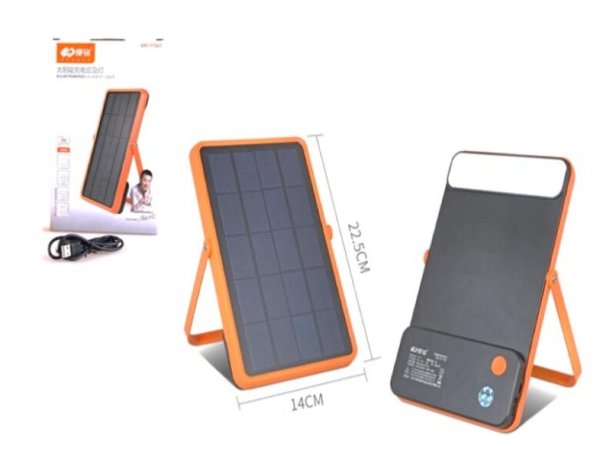 LOTE 148: PANEL SOLAR CON LINTERNA Y CARGADOR