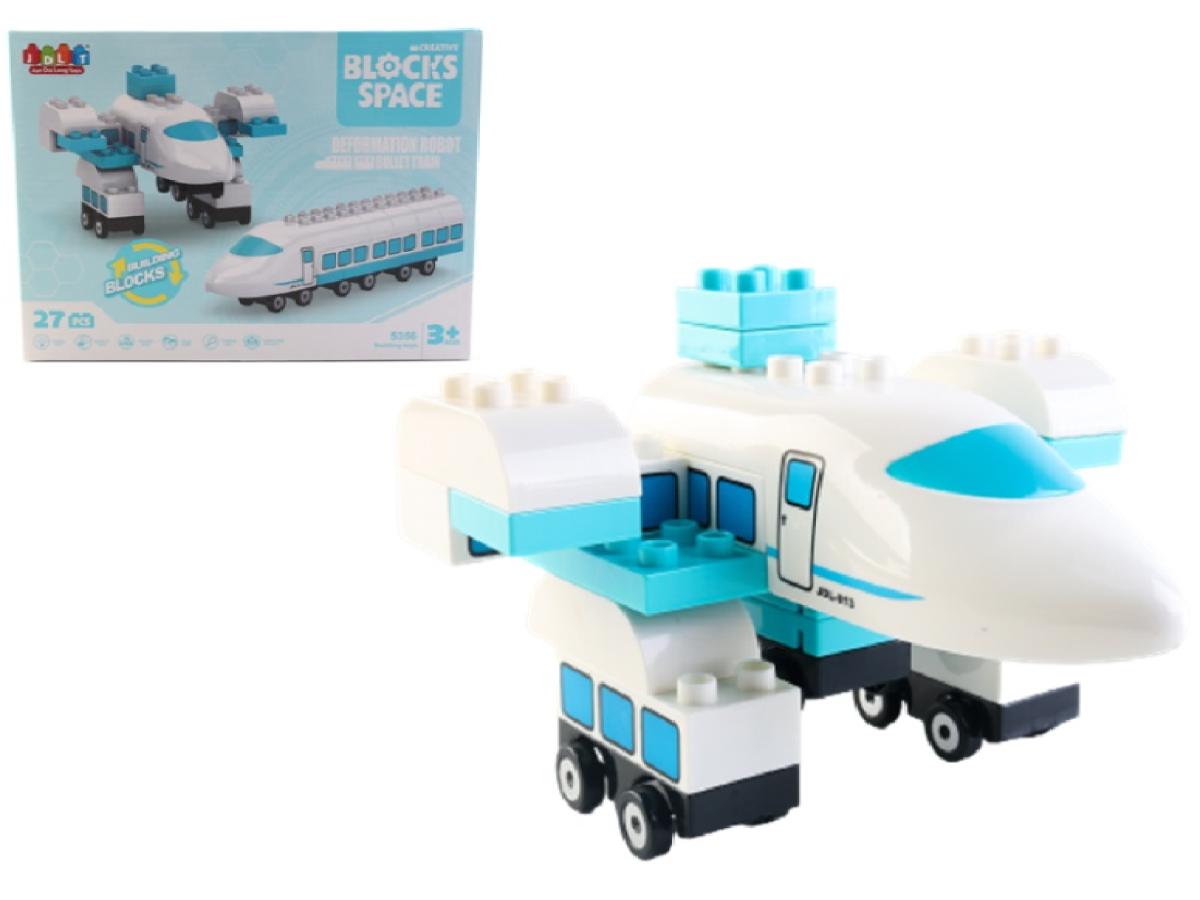 LOTE 289: BLOQUES DE CONSTRUCCION TREN AVION 27 PIEZAS