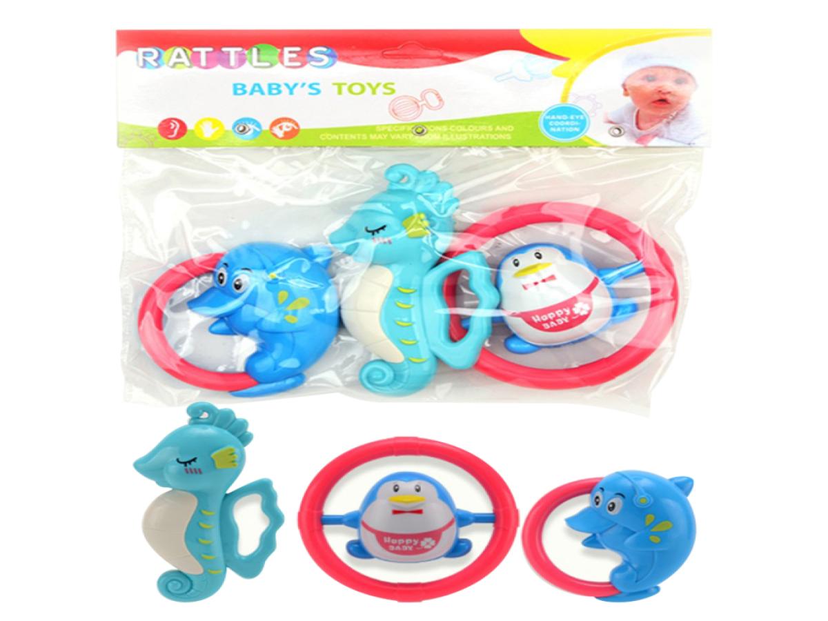 LOTE 303: SET DE 3 SONAJEROS EN FORMA DE ANIMALITOS