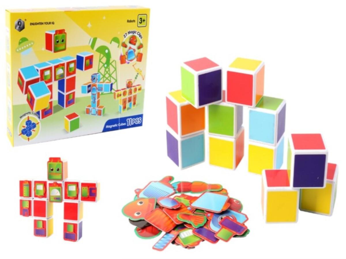 LOTE 307: BLOQUES / PUZZLE DE CONSTRUCCION MAGNETICOS 11PCS