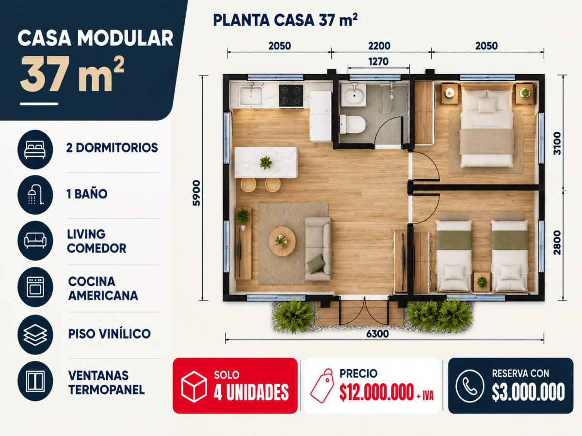 CASA STANDAR MODULAR 37MT2