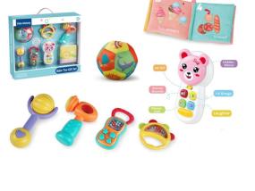 LOTE 256: XILOFONO + SET PARA BEBES CON LUCES Y SONIDO