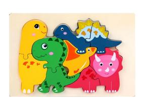 LOTE 086: JUEGO DE MADERA PUZZLE DE ENCAJE ANIMALES SURTIDOS
