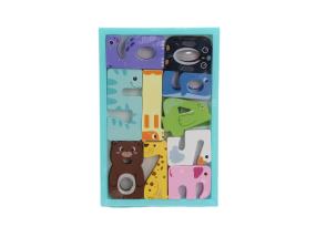 LOTE 087: PUZZLE DIDACTICO DE MADERA 10 PIEZAS