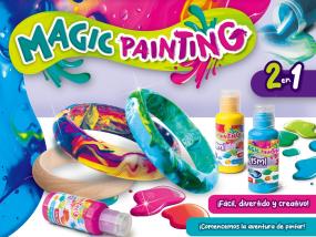 LOTE 176: CREA DISEÑOS CON PINTURAS MAGICAS, PULSERAS DE MADERA