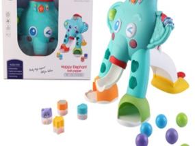 LOTE 254: ELEFANTE FELIZ INTERACTIVO CON FIGURAS DE ENCAJE