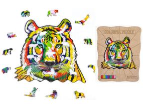 LOTE 267: PUZZLE DE MADERA TIGRE/ 152 PCS