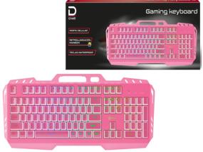 LOTE 277: TECLADO GAMING RETROILUM ROSADO USB