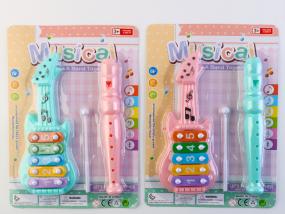 LOTE 311: SET MUSICAL GUITARRA Y FLAUTA