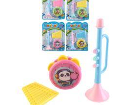 LOTE 315: SET MUSICAL TROMPETA BATERIA ZAMPONA